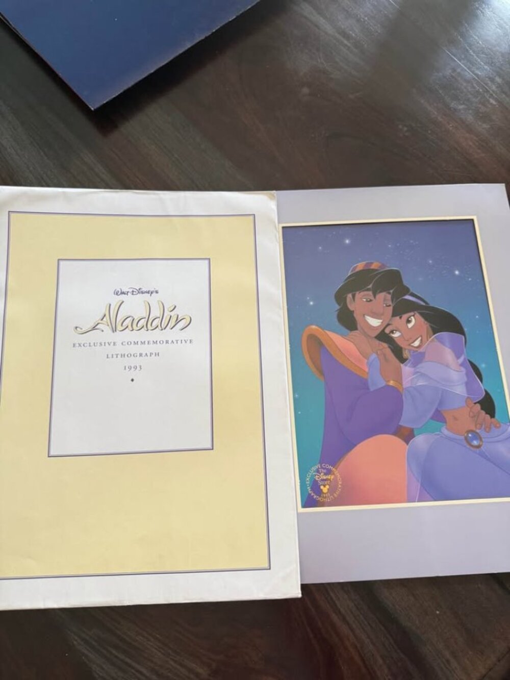 Vintage 2004 Disney Aladdin Special Edition Lithograph Portfolio Set - Set of 4